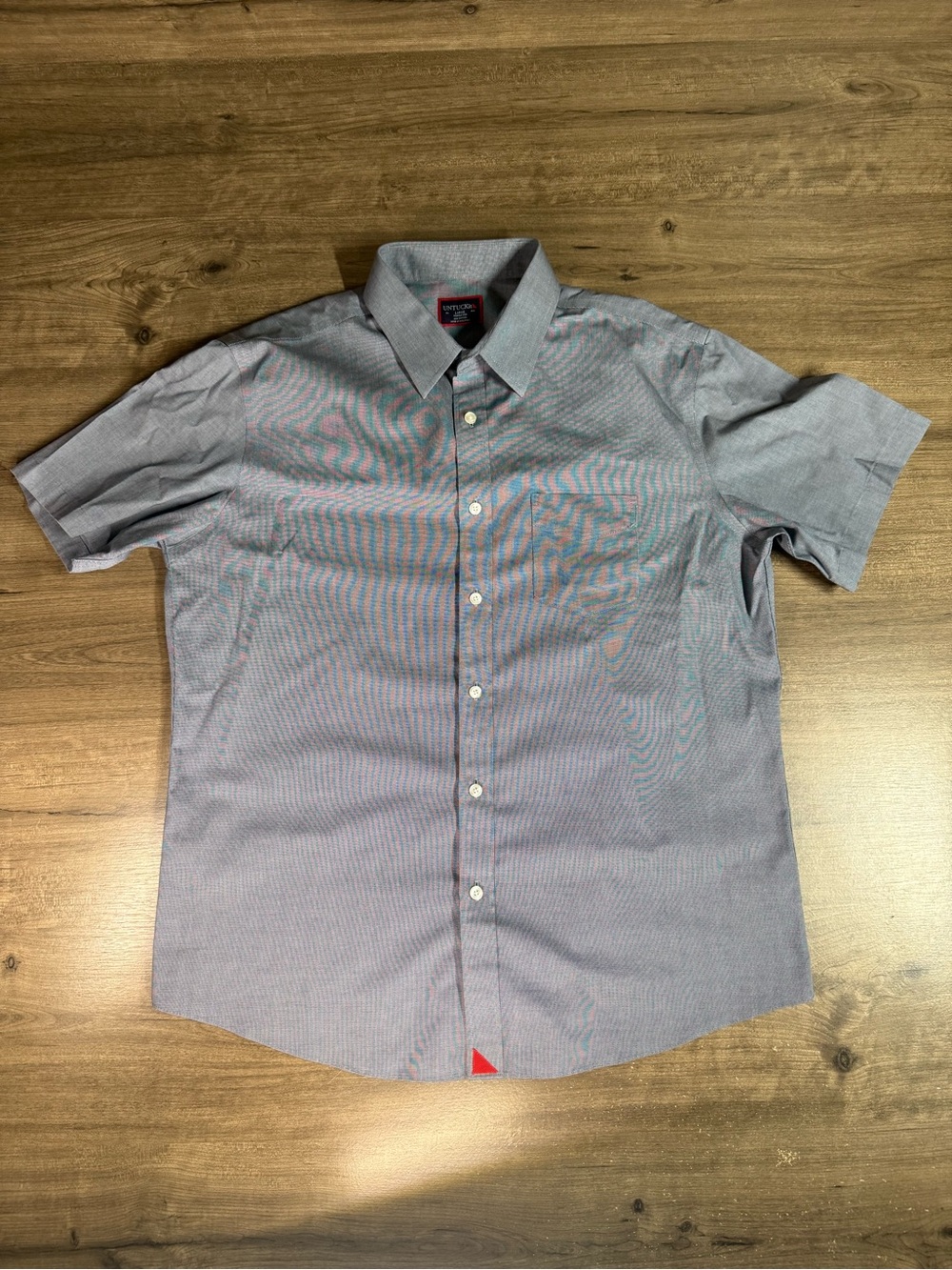 UNTUCKit Men’s Short Sleeve Button Down Collar Shirt Large